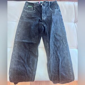 Embroidered Empyre black jeans